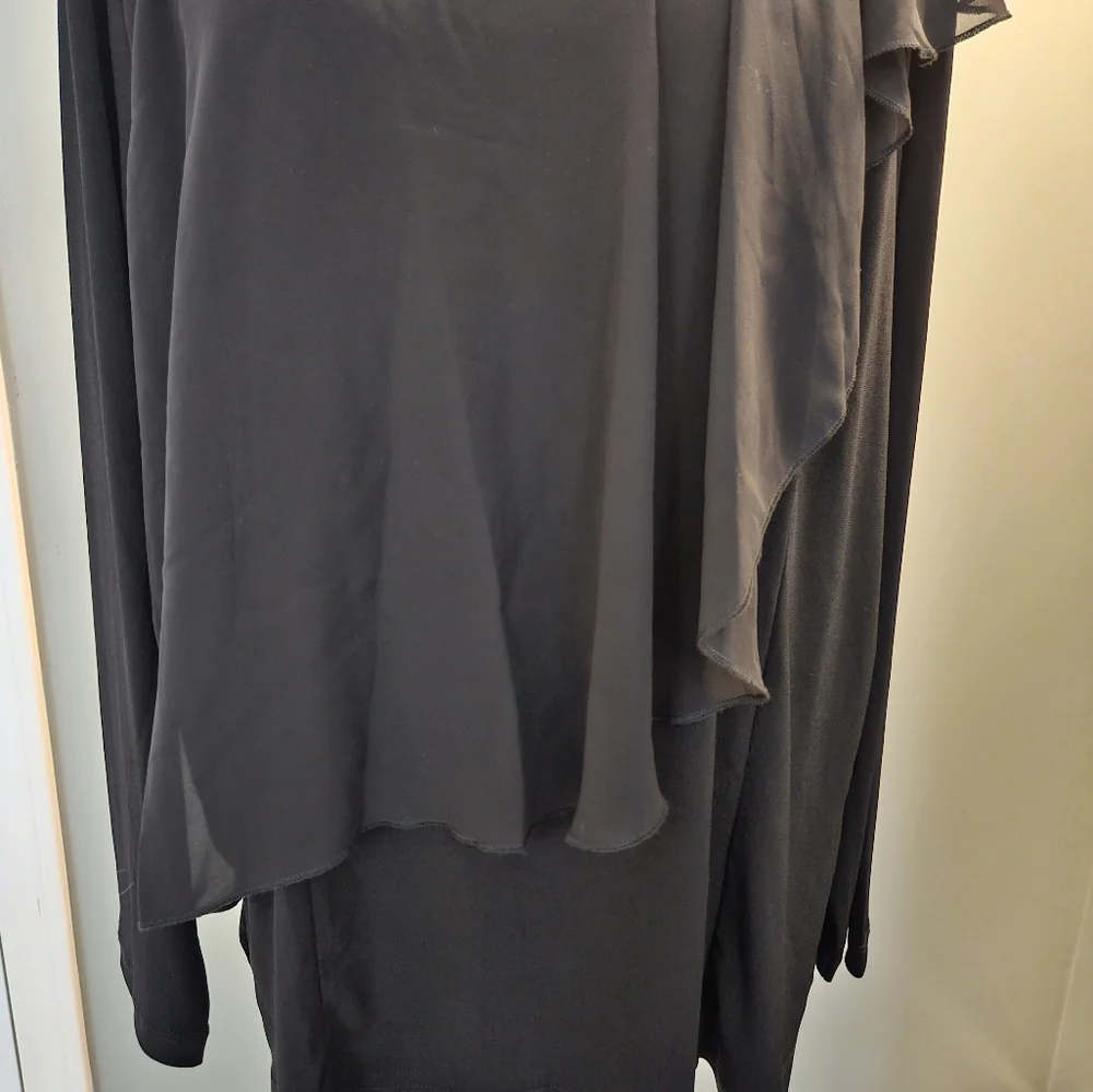 Simonton Says Women's Size 1x Black Long Sleeve Blouse with Embellished Detail - Picture 6 of 12